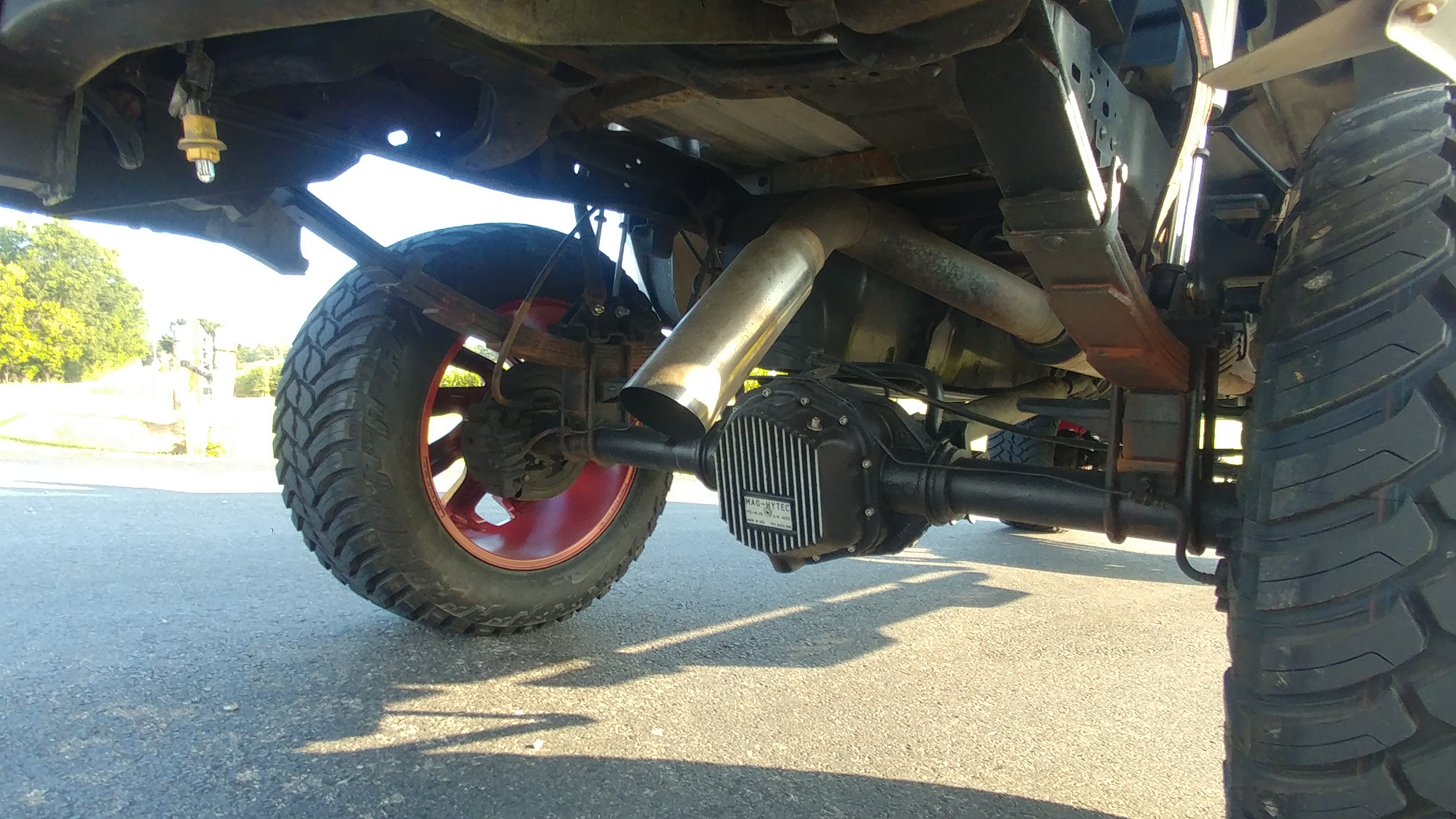 Mag-Hytec differential cover and four inch exhaust tip